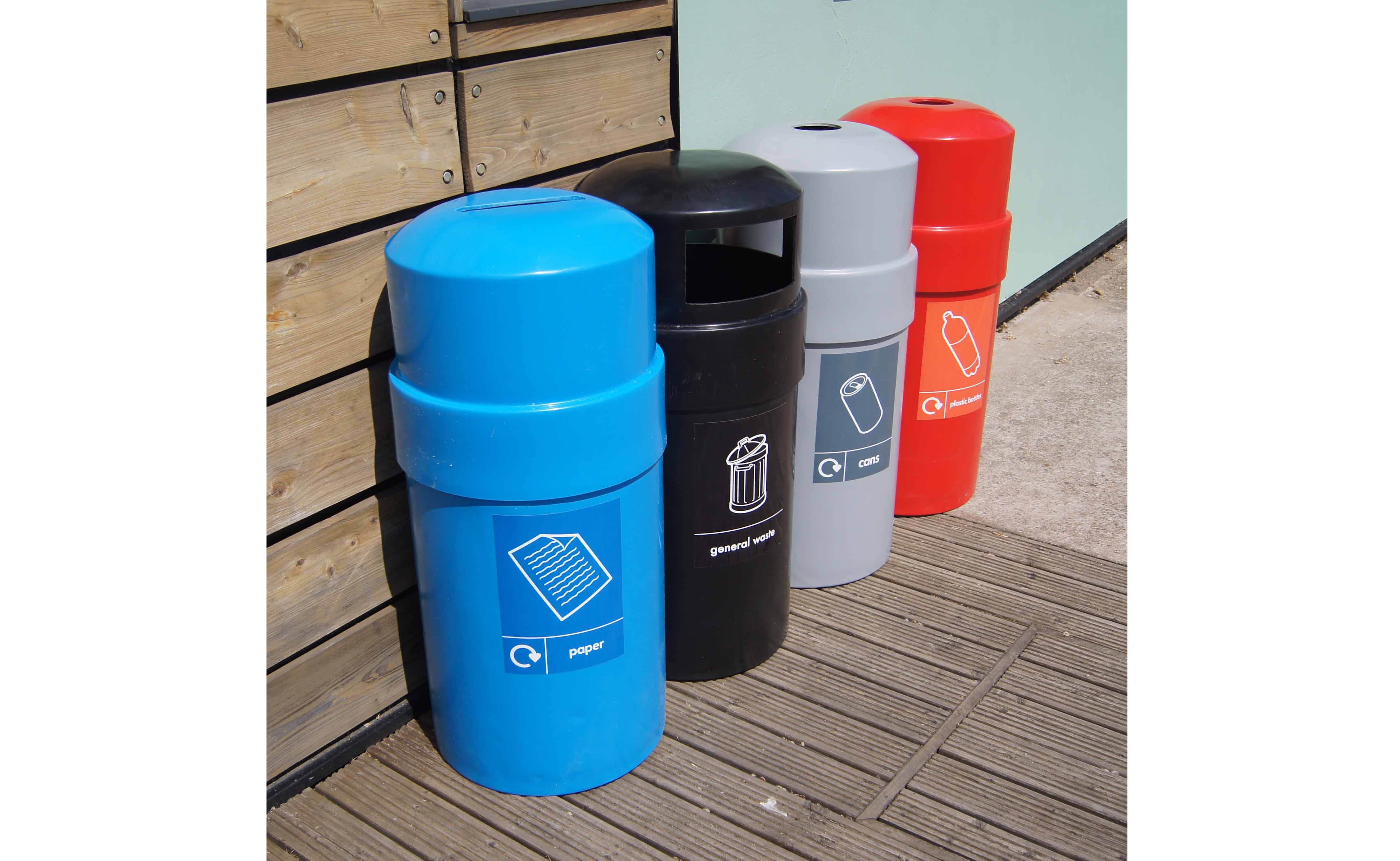 Circular Polythene Domed Top Litter Bin Caloo Ltd