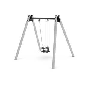 Single Steel Swing Bay with Cradle Seat