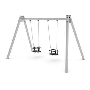 Two cradle seats steel swing