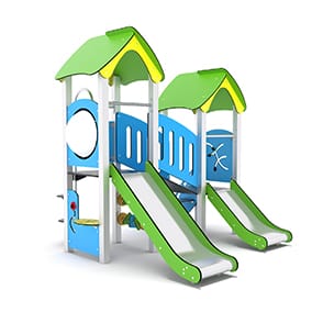 0110 Double Tower Double Slide Early Years Thumbnail