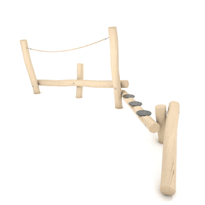 Double balancing beam with rope 1273