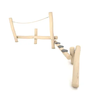 Double balancing beam with rope 1273