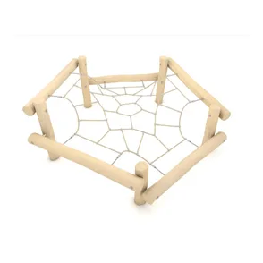 spider net floor level with wooden beams around for support