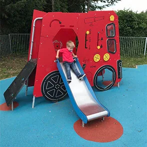 Fire-Engine-playhouse child fun in playground thumbnail