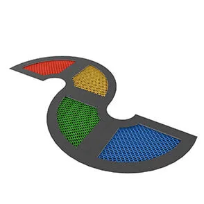 Rainbow playground snake trampoline