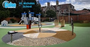 Sensory play surfacing at St Nicholas School