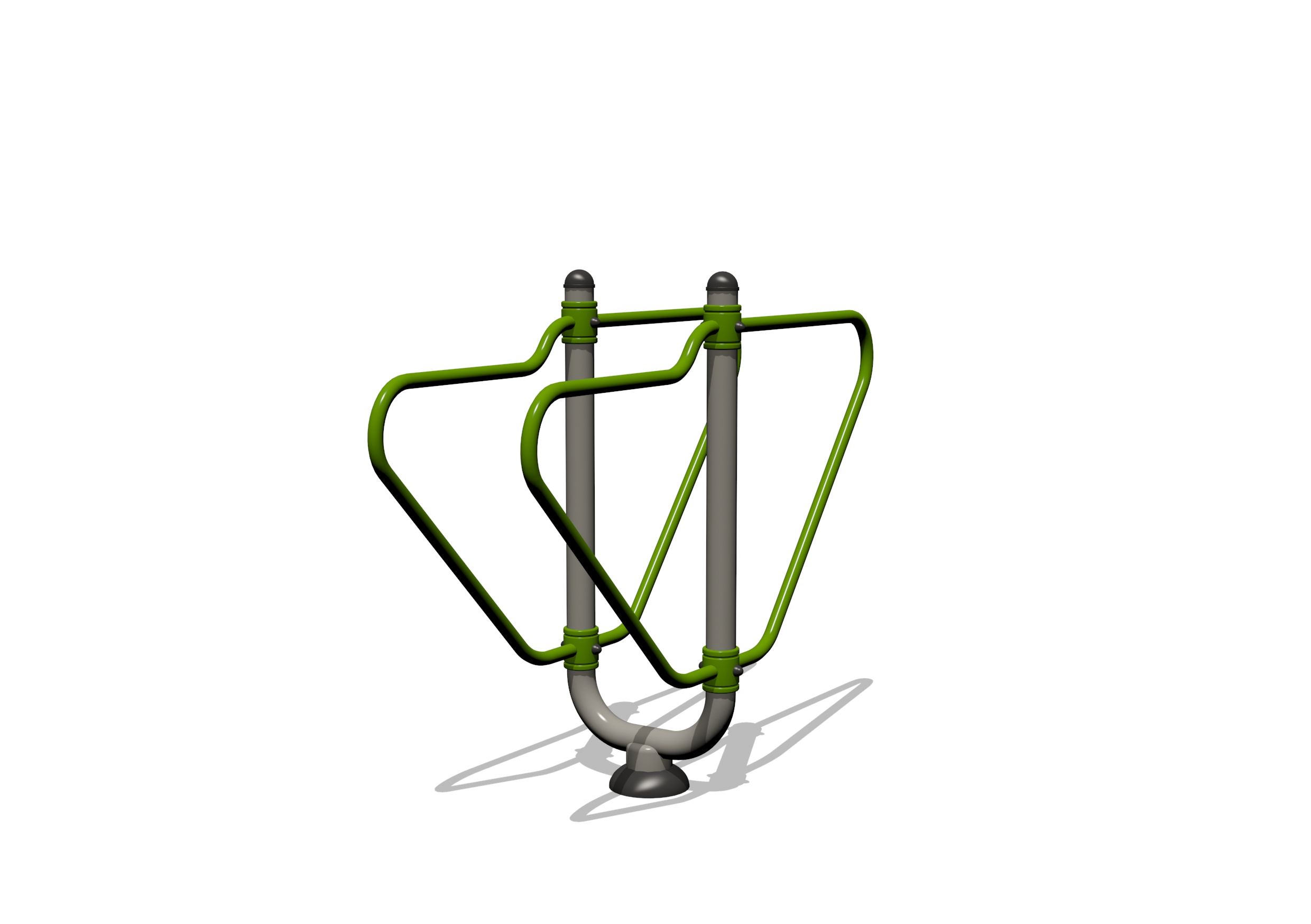 Outdoor exercise bars for tricep dips and press ups in parks and school fitness areas