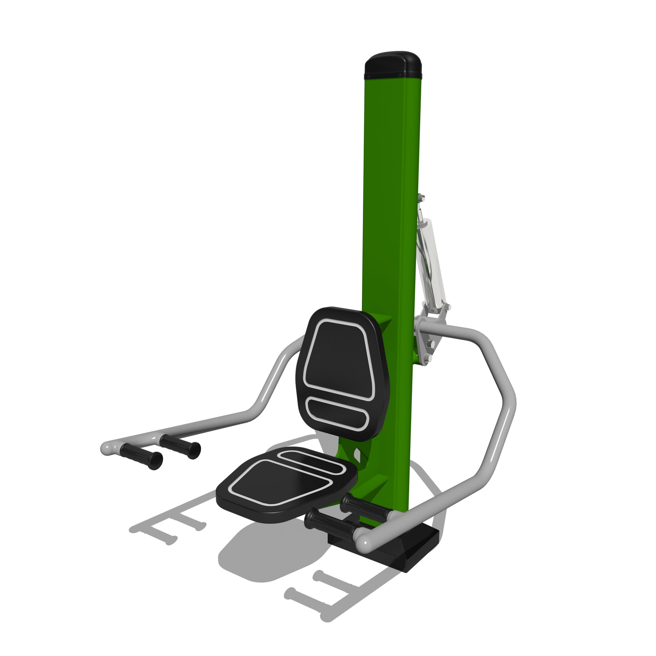 Outdoor hydraulic bicep curl for arm strength training in park fitness areas