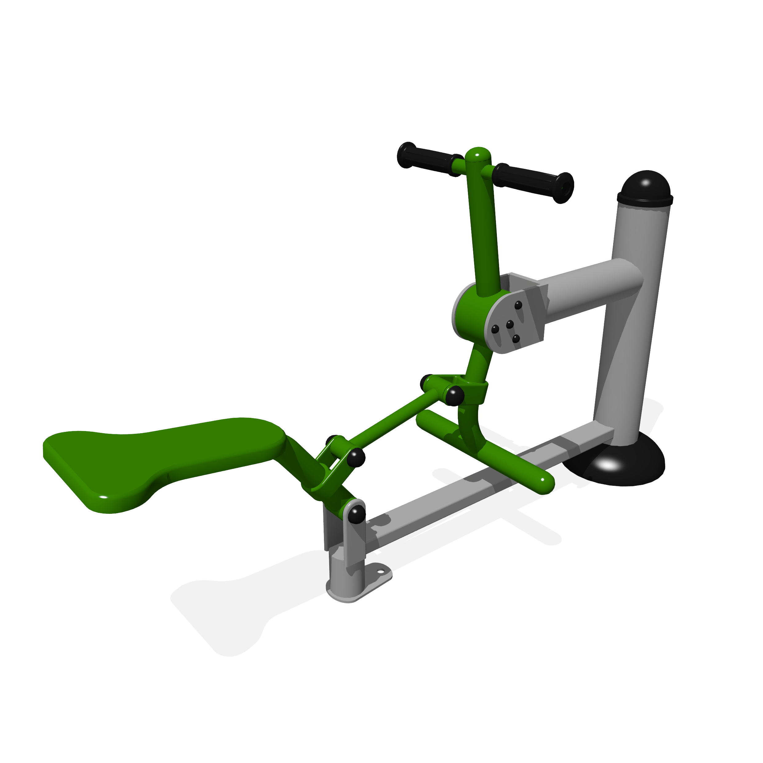 CW-14 Rider outdoor gym equipment in green and silver