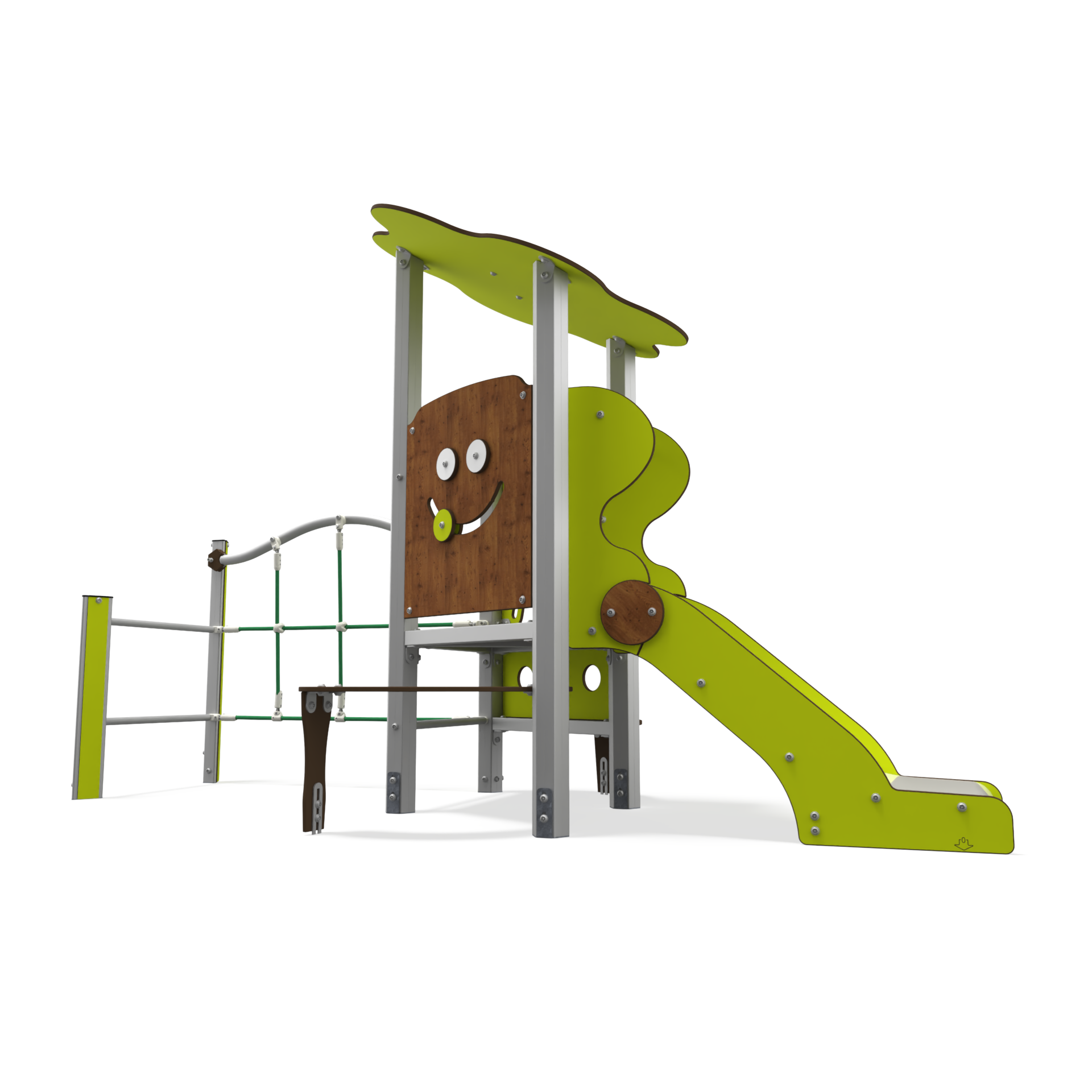 BA 06-1004-A15_g v3-INT Baby playhouse multiplay unit with low platforms, slides and sensory panels BA 06-1004