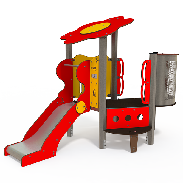 Baby playhouse multiplay unit with slides and sensory panels for ages 1-3, product code BA 06-1005