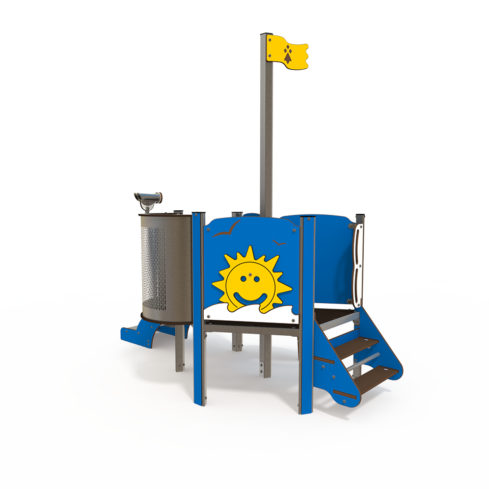 The BA 06-1029 baby playhouse multiplay unit is designed for ages 1–3 years, featuring low-level platforms, slides, and sensory panels to encourage early play and development.