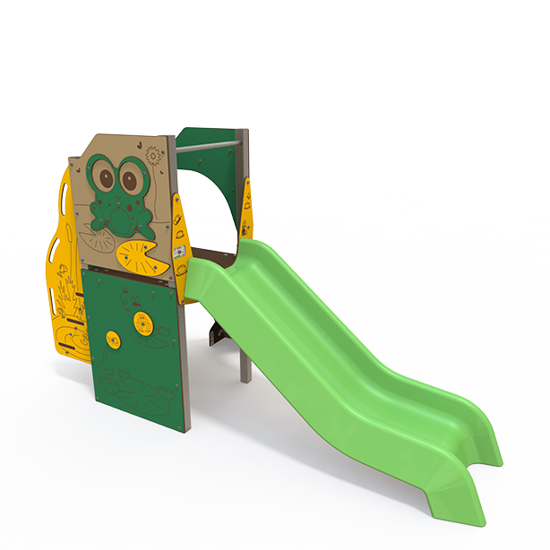 frog-themed steel multiplay unit CO 09-1007 for children aged 3–12 years