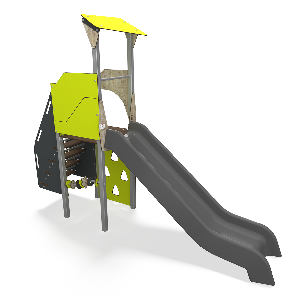 steel multiplay unit with HDPE panels CO 12-1005-X29 for children aged 3–14 years