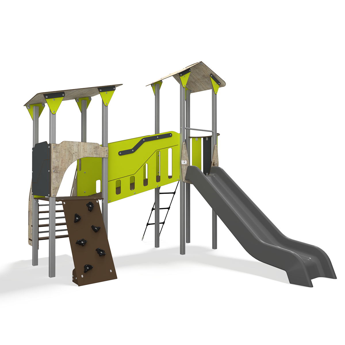 steel multiplay unit with HDPE panels CO 12-2001-X29 for children aged 3–14 years