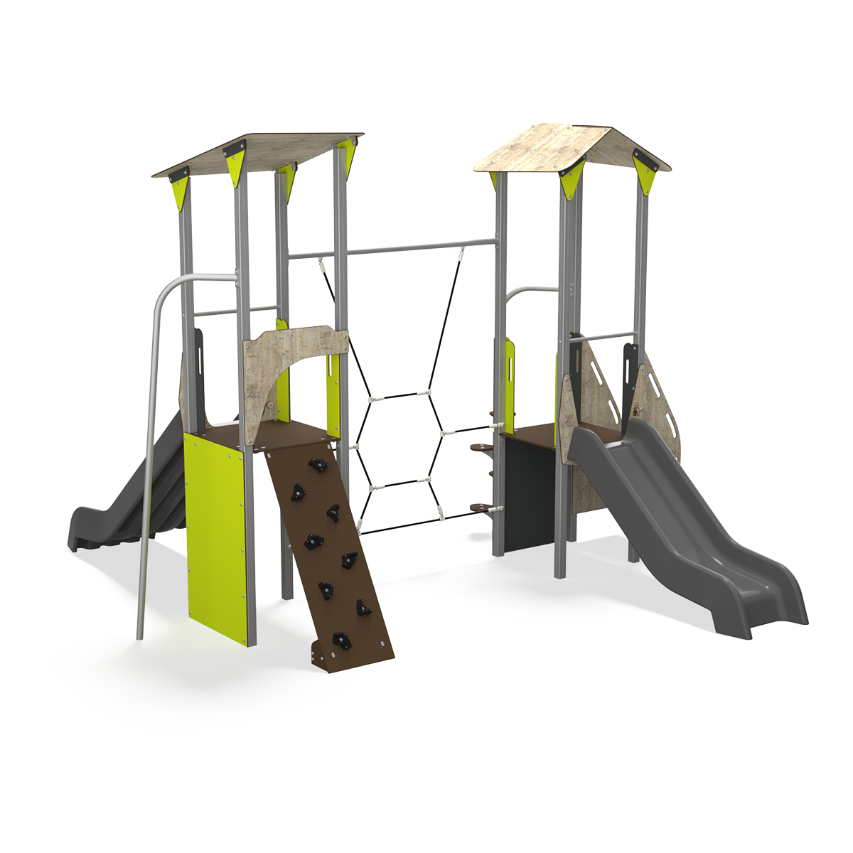 steel multiplay unit with HDPE panels CO 12-2004-X29 for children aged 3–14 years