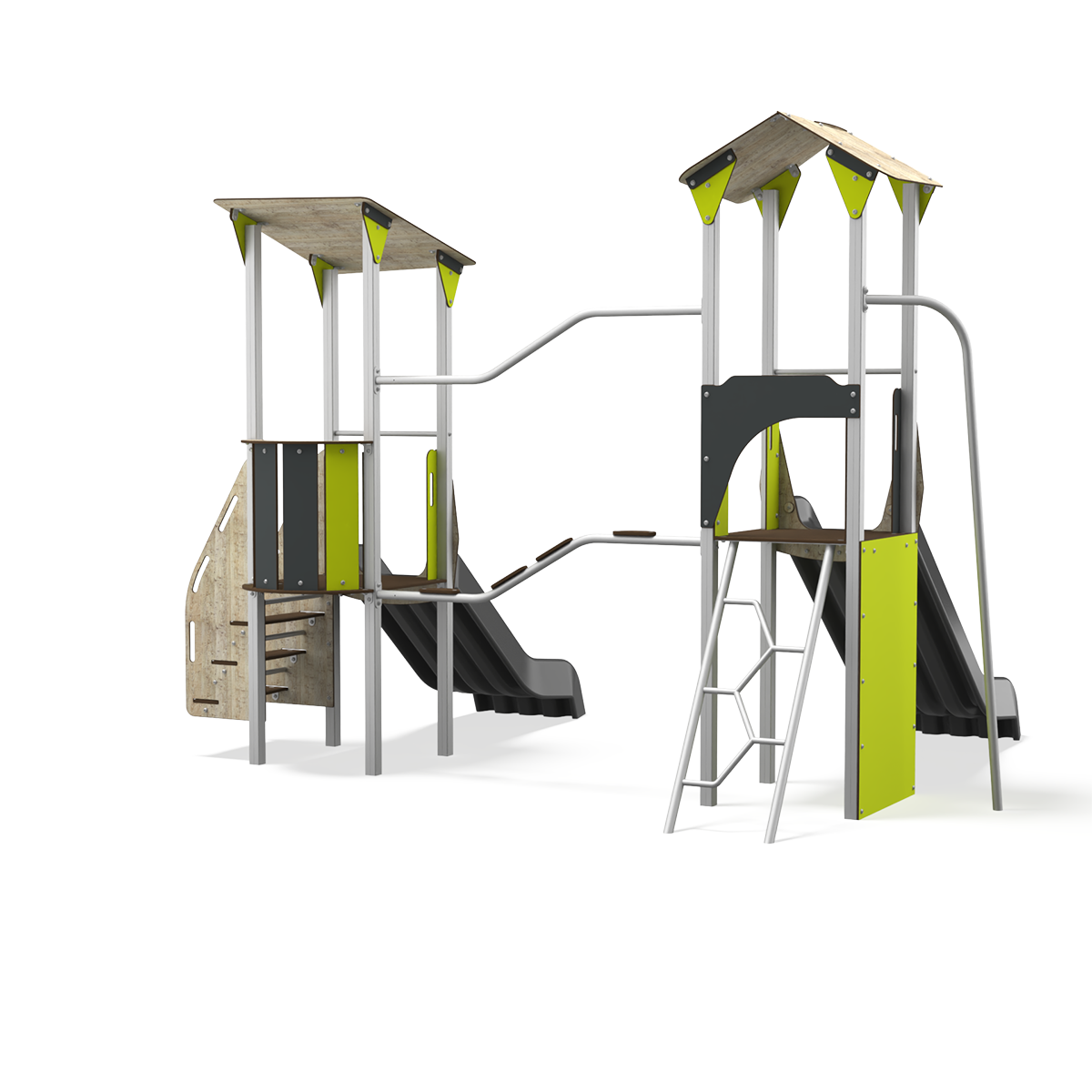 CO 12-2005-X29_f v3-INT steel multiplay unit with HDPE panels CO 12-2005-X29 for children aged 3–14 years