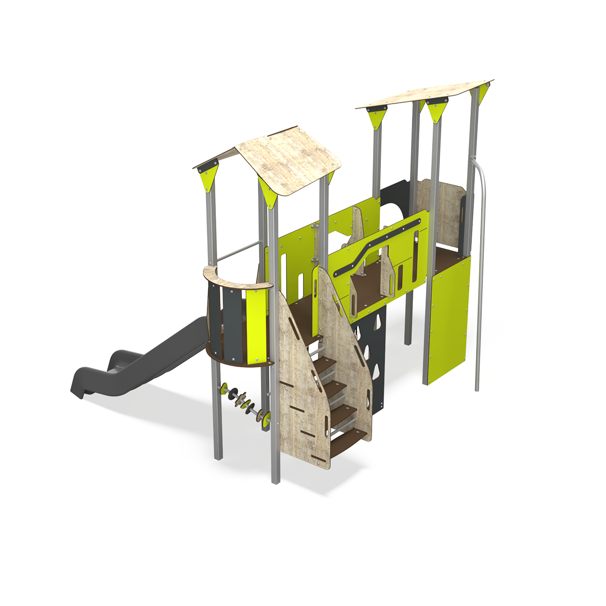 CO 12-2006-X29_f v2-INT steel multiplay unit with HDPE panels CO 12-2006-X29 for children aged 3–14 years