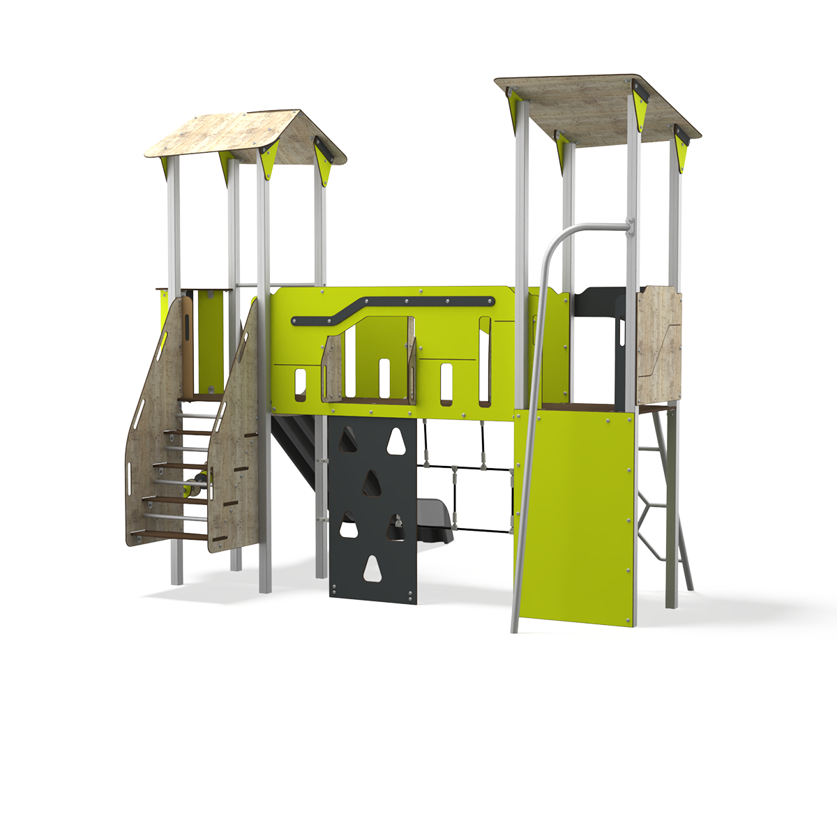 CO 12-2006-X29_f v3-INT steel multiplay unit with HDPE panels CO 12-2006-X29 for children aged 3–14 years
