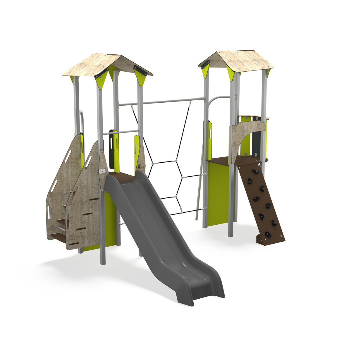 steel multiplay unit with HDPE panels CO 12-2008-X29 for children aged 3–14 years