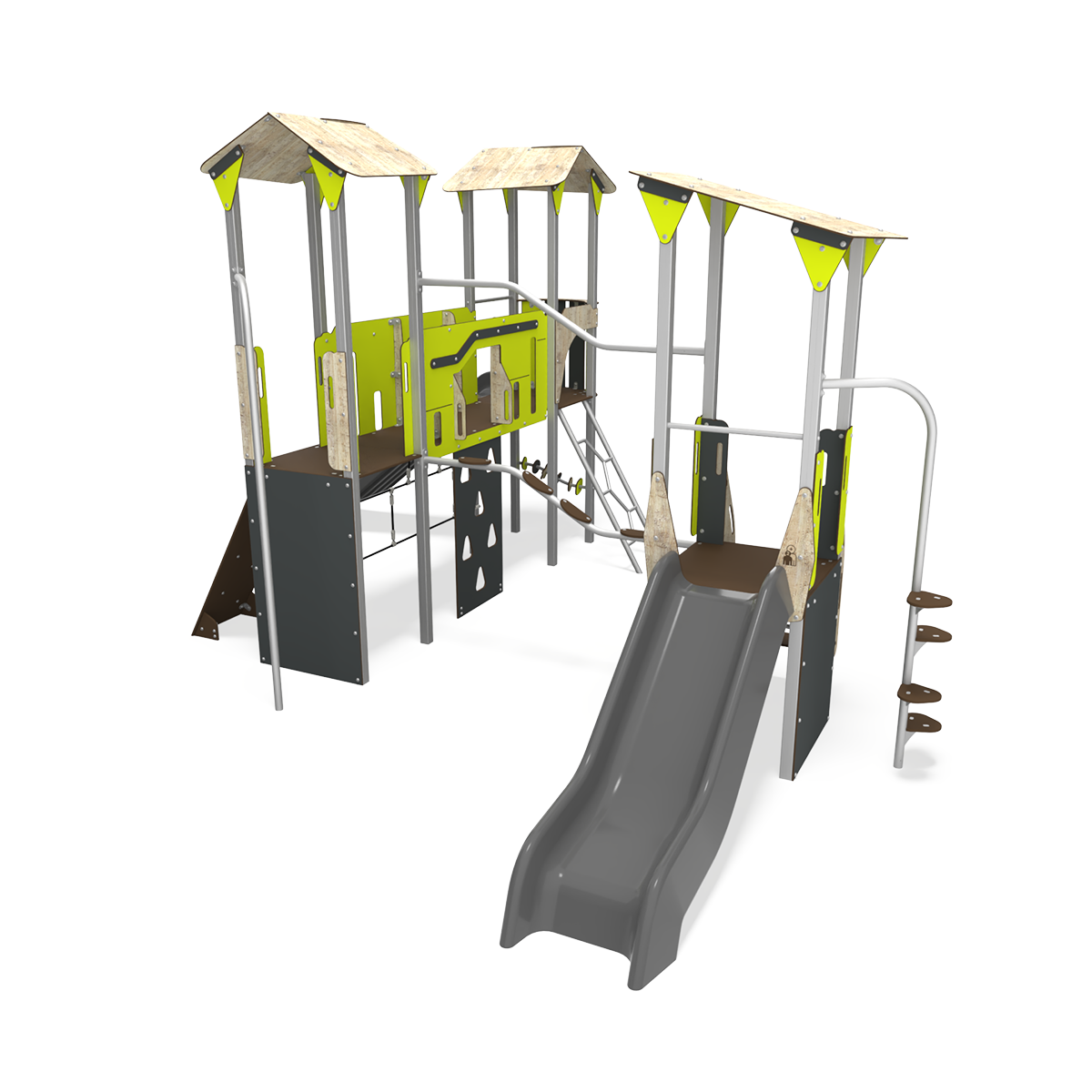CO 12-3004-X29_f v3-INT steel multiplay unit with HDPE panels CO 12-3004-X29 for children aged 3–14 years