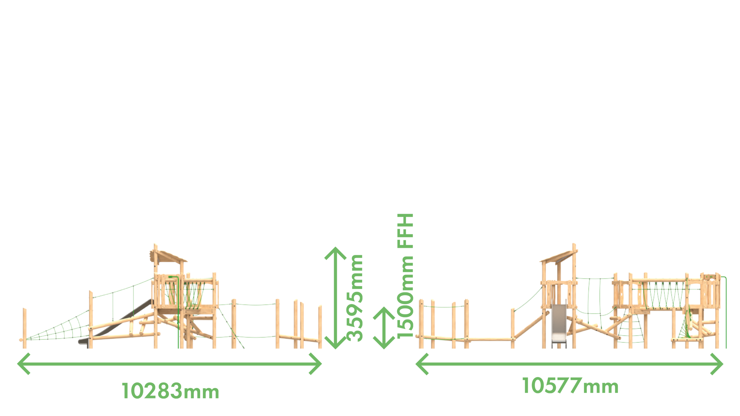 E-TD03-Dimensions-View-03-Copy-scaled Dimension view showing length, width, and height Alpine Tower Triple Deck Unit 3