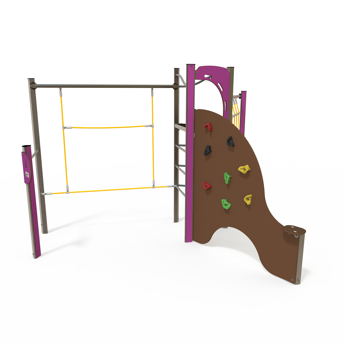 Steel balance and climbing multiplay unit with beams and activity panels EQ 15-1003