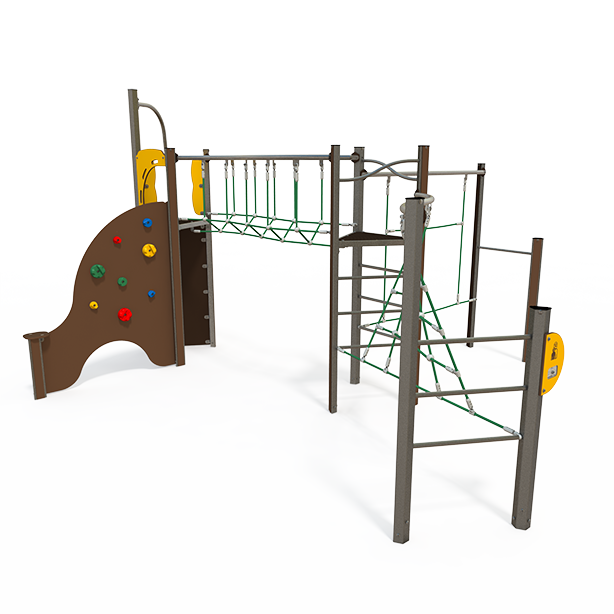 Balance and climbing multiplay unit with beams and activity panels EQ 15-2002