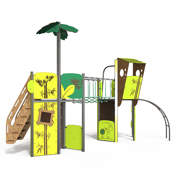 Balance and climbing multiplay unit with beams and activity panels EQ 15-2008