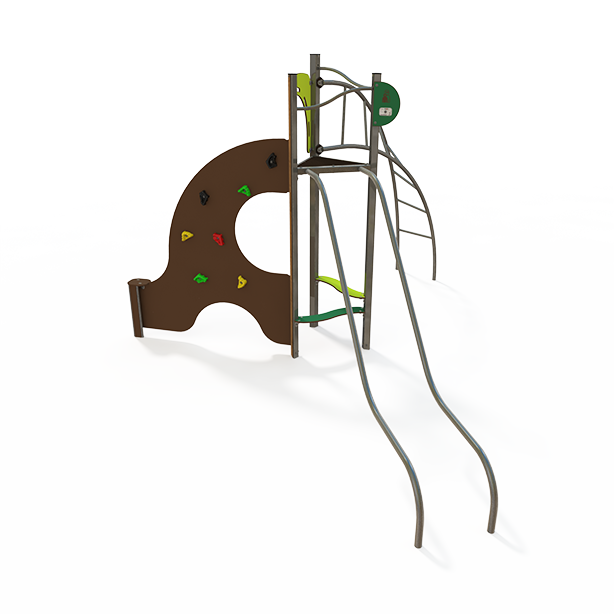 Steel balance and climbing multiplay unit with beams and activity panels EQ 18-1007