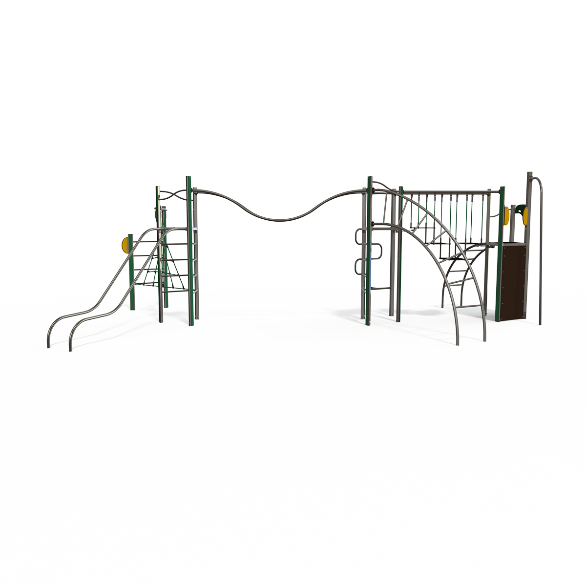 Balance and climbing multiplay unit with beams and activity panels EQ 18-3009