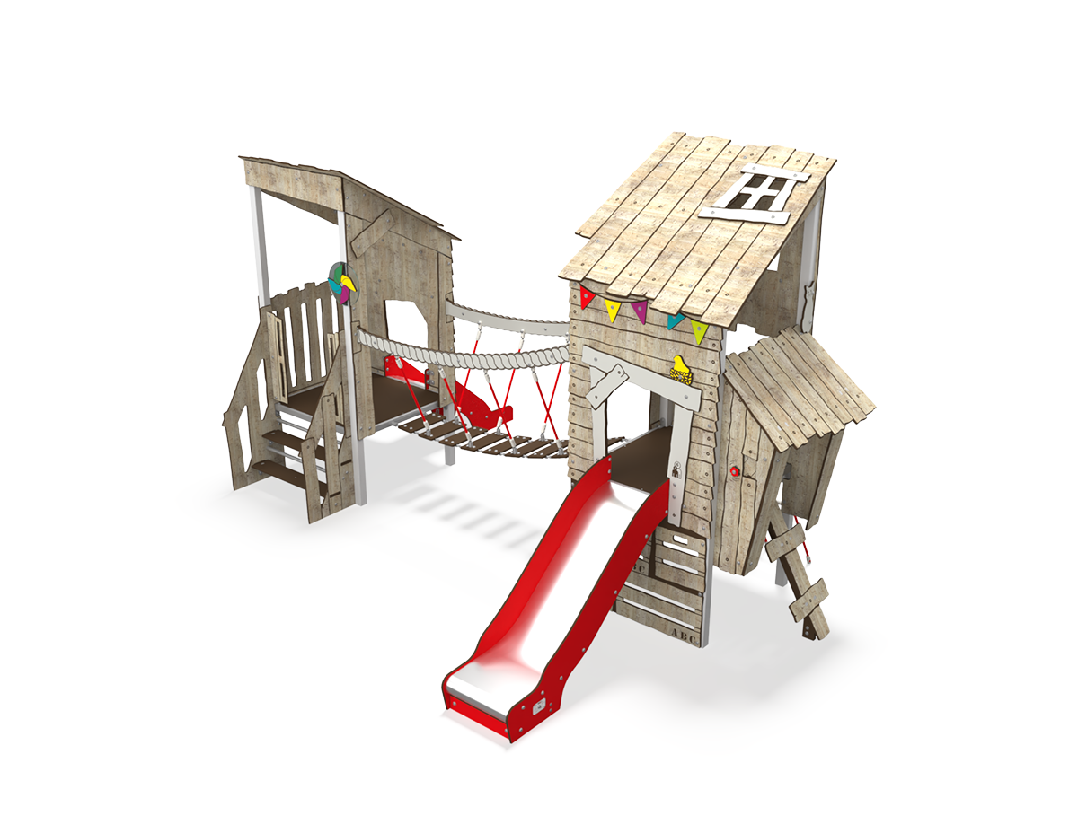 Ka'Hûte steel multiplay unit KA 09-2004 for children aged 3–12 years