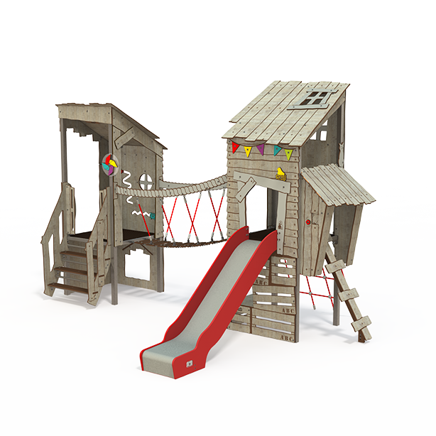 Ka'Hûte steel multiplay unit KA 12- 2001 for children aged 3–12 years