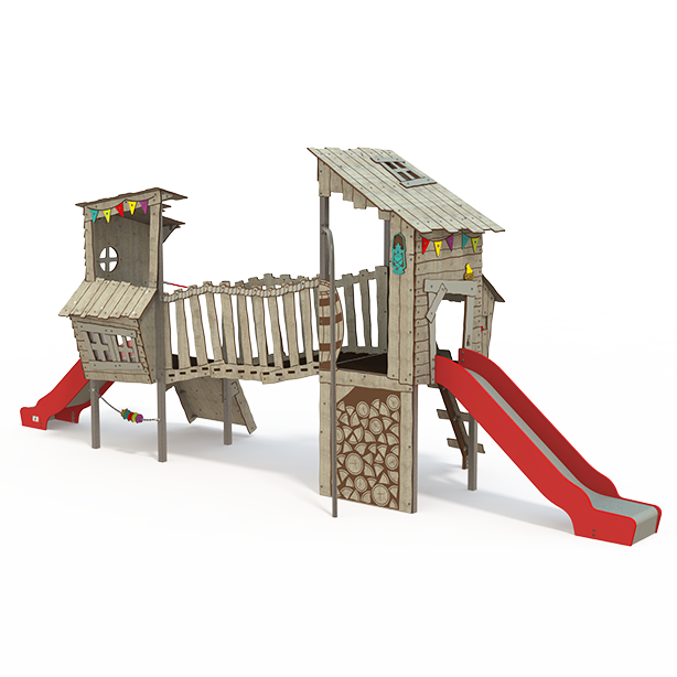 Ka'Hûte steel multiplay unit KA 12- 2007 for children aged 3–12 years