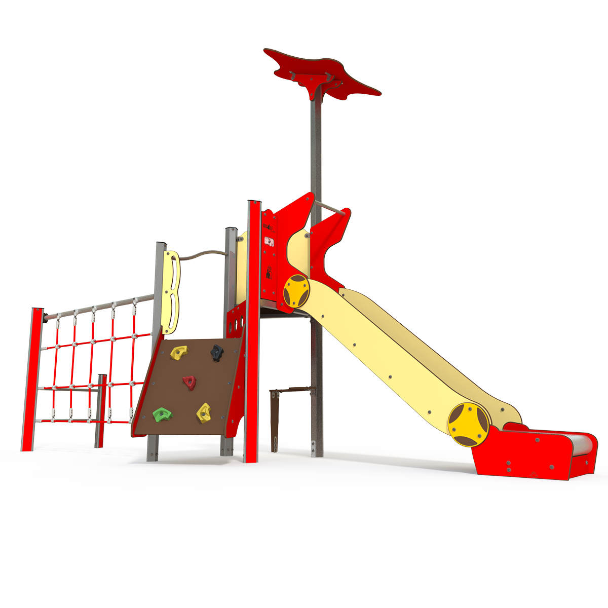 MA 12-1007-O03_f v3-INT Maxi steel multiplay unit with slides, climbing walls, and activity panels MA 12-1007