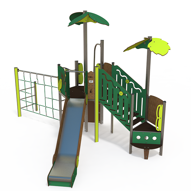 Maxi steel multiplay unit with slides, climbing walls and activity panels MA 12-2010