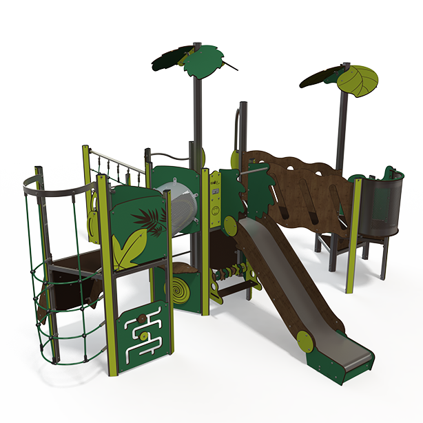 Maxi steel multiplay unit with slides, climbing walls, and activity panels MA 12-3004