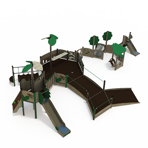 Maxi steel multiplay unit with slides, climbing walls and activity panels MA 12-4012