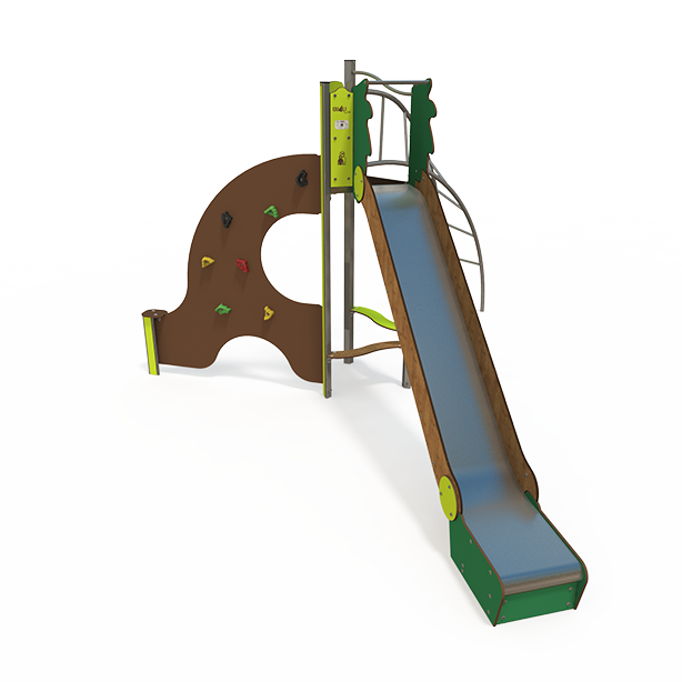 Mega steel multiplay unit with slides, climbing walls and rope features ME 18-1019