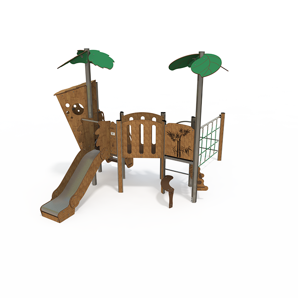Mini steel multiplay unit with slides and climbing panels for ages 2-6 MI 09-2056