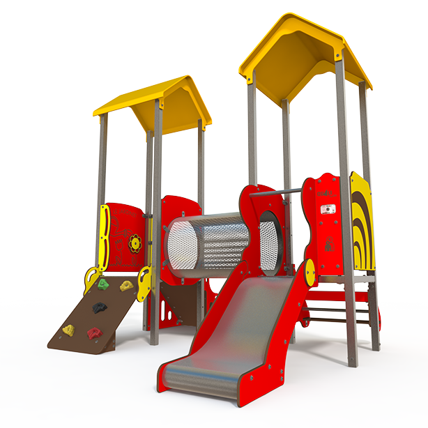 OS 06-2004-M99_f v3-FR Osmoz steel multiplay unit with themed panels, slides, and climbing activities for ages 3–12 OS 06-2004