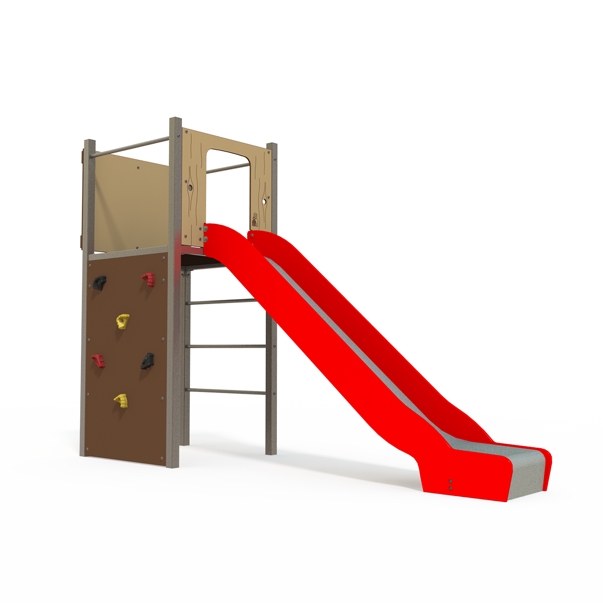 Symbioz steel multiplay unit with climbing walls, rope bridges and activity panels SY 15-1002