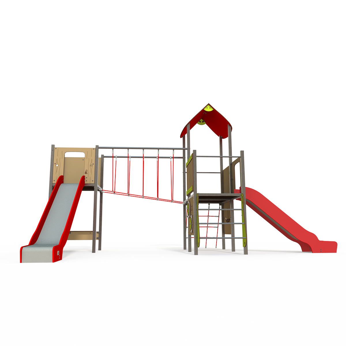 SY 15-2002-S11_g v4-FR Symbioz steel multiplay unit with climbing walls, rope bridges and activity panels SY 15-2002