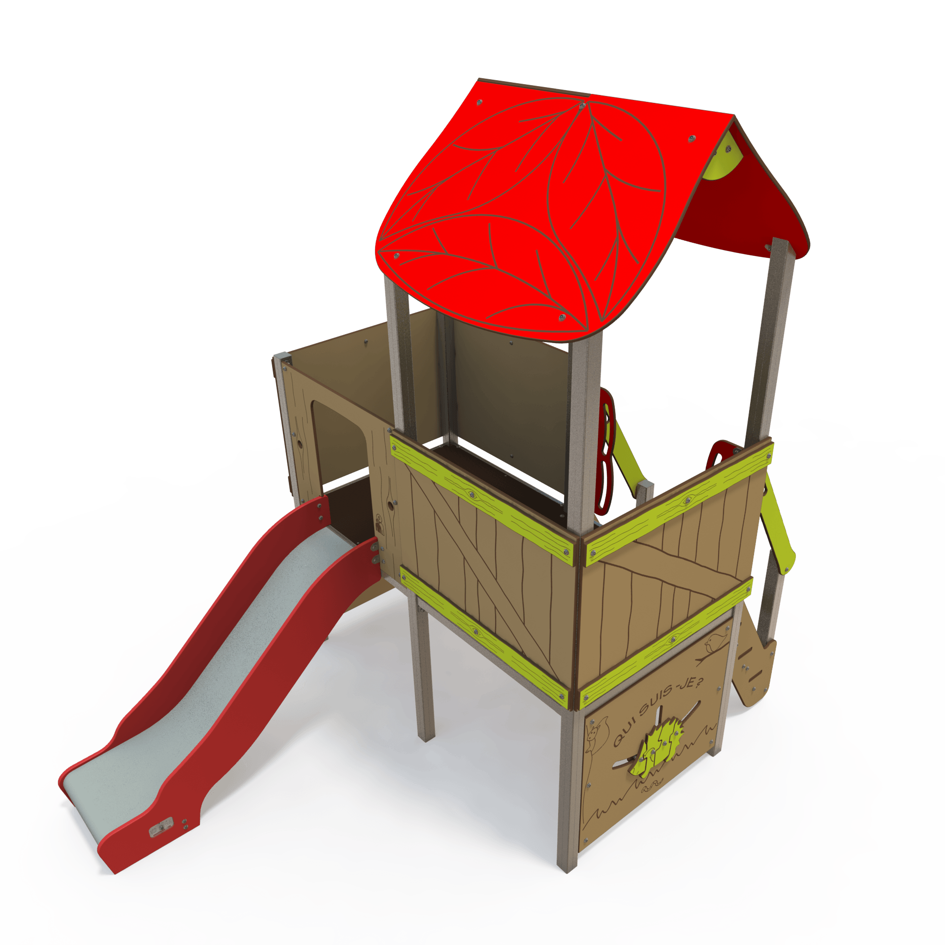 SY 09-1002 is a Symbioz steel multiplay unit from the Symbioz range by Quali-Cité. Designed for children aged 3–14 years, it features climbing walls, rope bridges, and activity panels. Built from galv